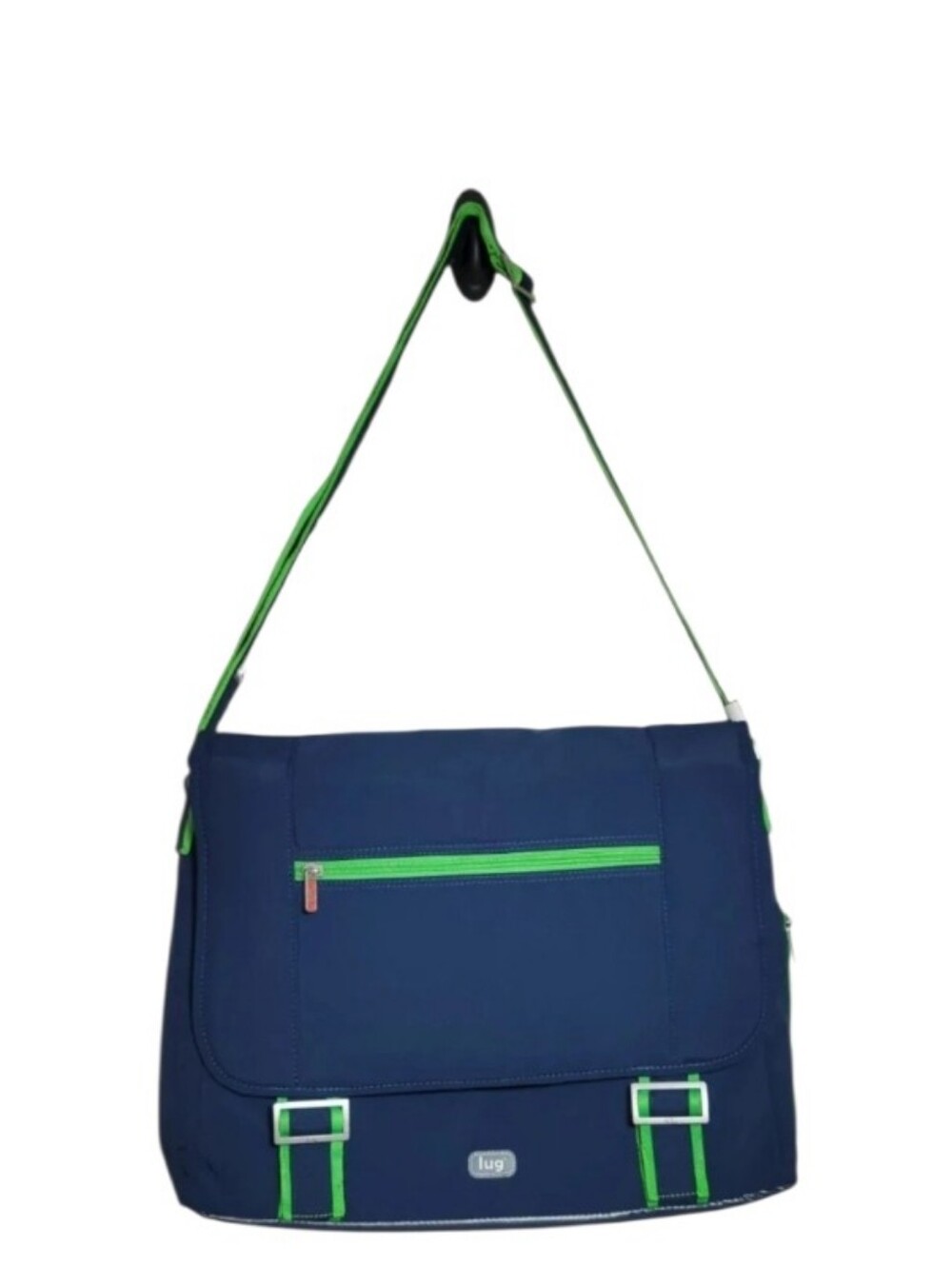 NWOT Lug Orange Label Laptop Bag Messenger Travel Blue Green Pockets Shoulder